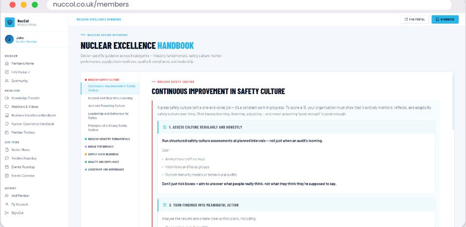 Nuclear Excellence Handbook preview